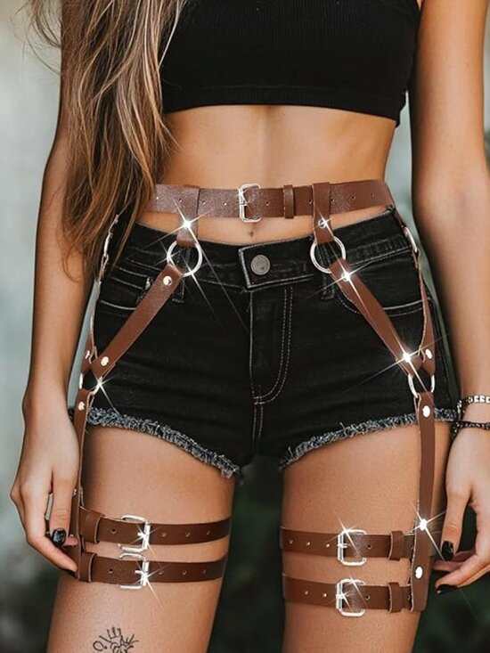 Leather Garter Waist Belt